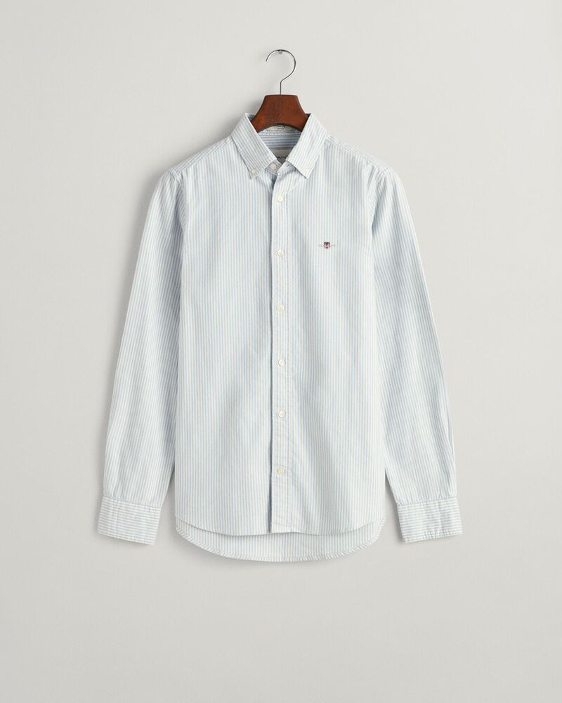 Slim Fit Banker Stripe  CLASSIC SHORT SLEEVE  Oxford Shirt LIGHT BLUE / S