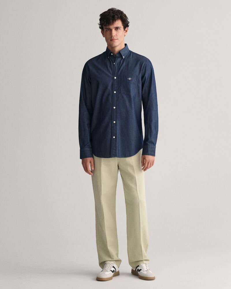 Regular Fit Indigo Shirt DARK INDIGO / S