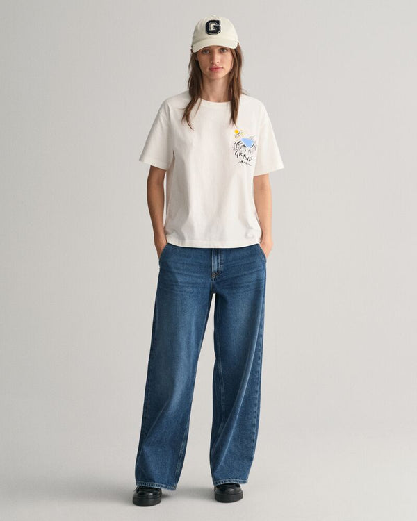 Low-Waisted Wide Leg Jeans