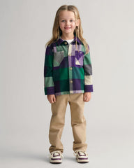 Kids Shield Checked Overshirt Pansy Purple / 92