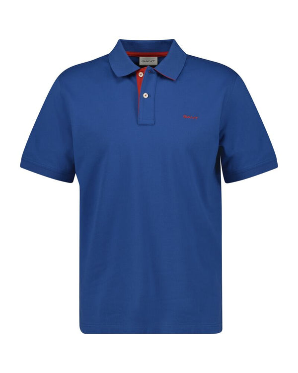 Contrast Piqué Polo Shirt Vintage Blue / S