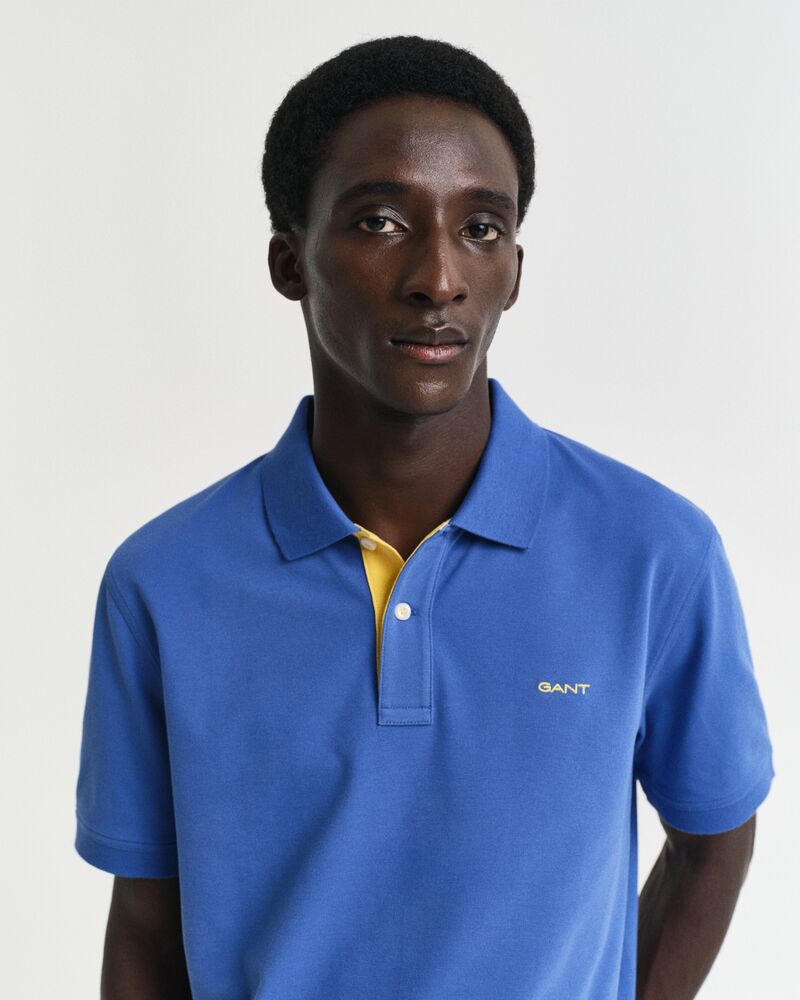 Contrast Piqué Polo Shirt