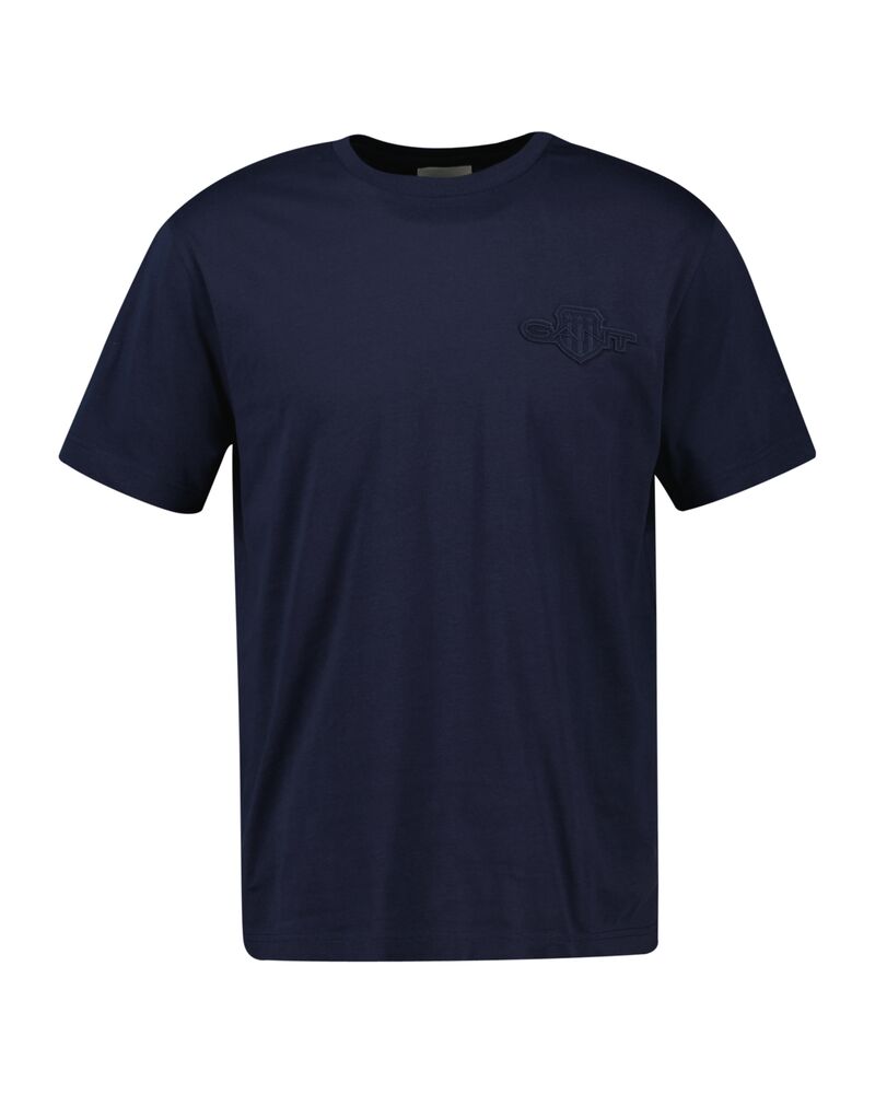 REGULAR TONAL SHIELD SHORT SLEEVE T-SHIRT EVENING BLUE / S