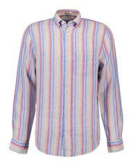 REGULAR Fit Multi Striped Linen Shirt