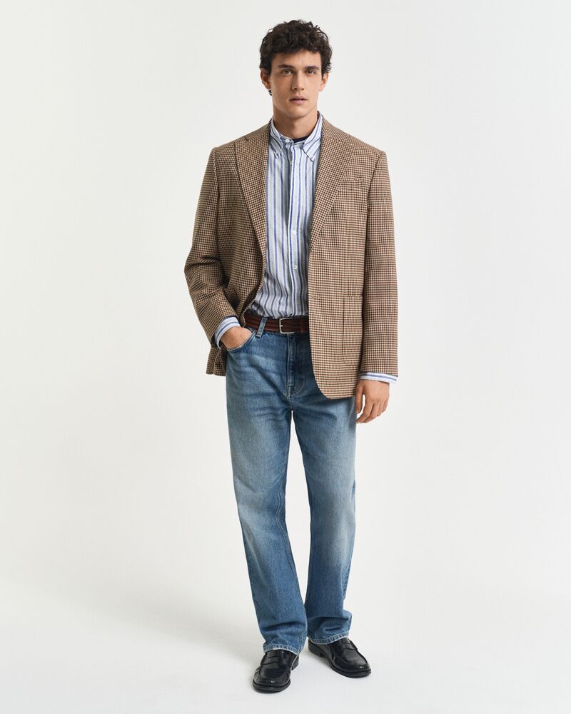 RELAXED Fit Textured Stripe Shirt EGGSHELL / XS