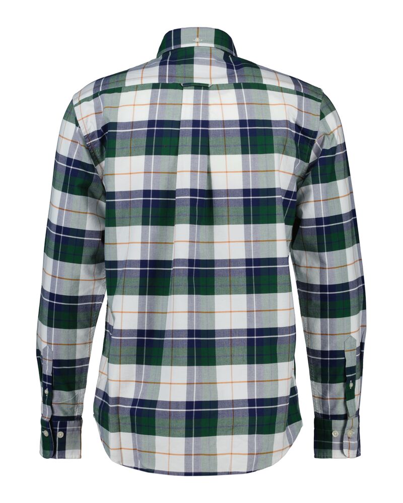 REGULAR Fit Checked  Classic Short Sleeve  Oxford Shirt FOREST GREEN / S