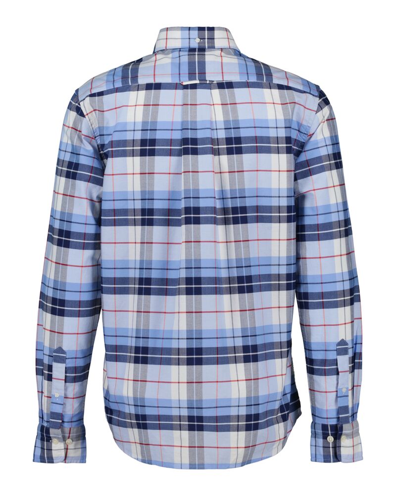 REGULAR  CLASSIC SHORT SLEEVE  OXFORD CHECK SHIRT LIGHT BLUE / S