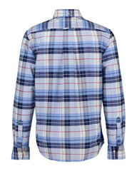 REGULAR  CLASSIC SHORT SLEEVE  OXFORD CHECK SHIRT LIGHT BLUE / S