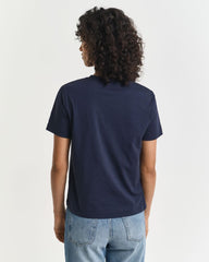 REGULAR TONAL SHIELD SS T-SHIRT EVENING BLUE / S