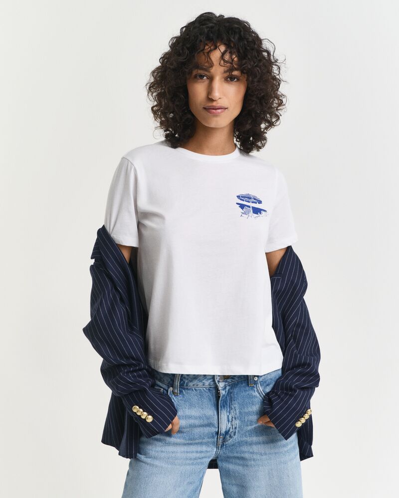 REGULAR GRAPHIC SS T-SHIRT WHITE / XS