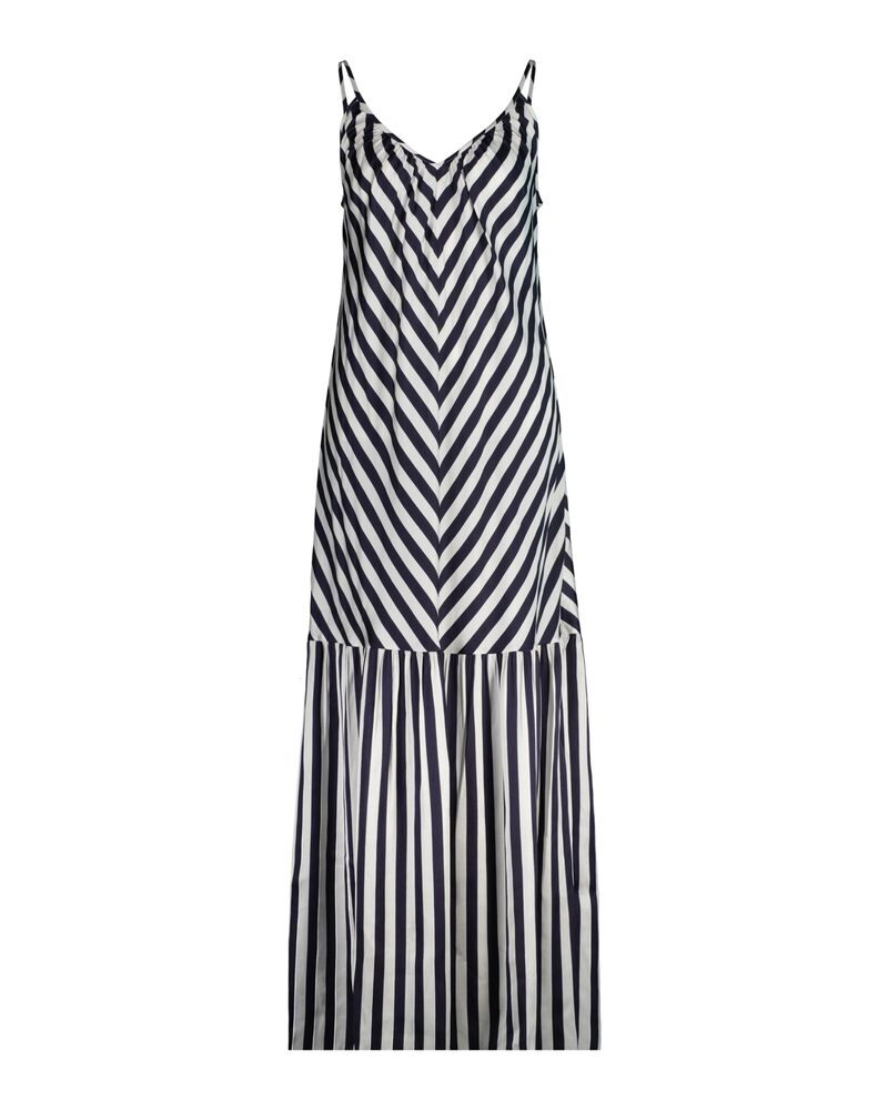 MAXI CHEVRON STRIPED STRAP DRESS
