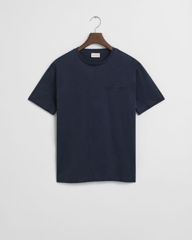 REGULAR TONAL SHIELD SHORT SLEEVE T-SHIRT EVENING BLUE / S