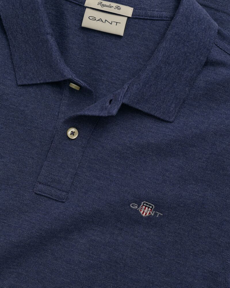 REGULARular Fit Shield Piqué Polo Shirt DK JEANSBLUE MELANGE / S
