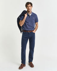 REGULARular Fit Shield Piqué Polo Shirt DK JEANSBLUE MELANGE / S