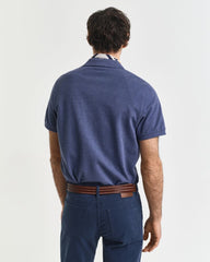 REGULARular Fit Shield Piqué Polo Shirt DK JEANSBLUE MELANGE / S