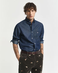 Regular Fit Indigo Shirt DARK INDIGO / S