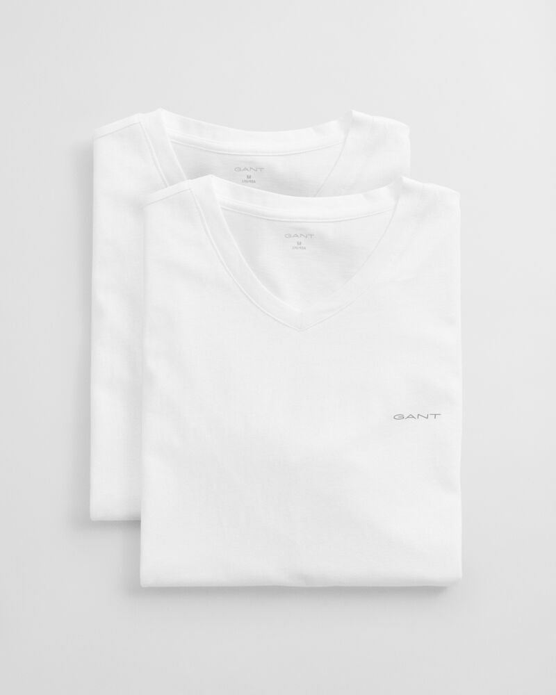 V-NECK T-SHIRT 2-PACK WHITE / S