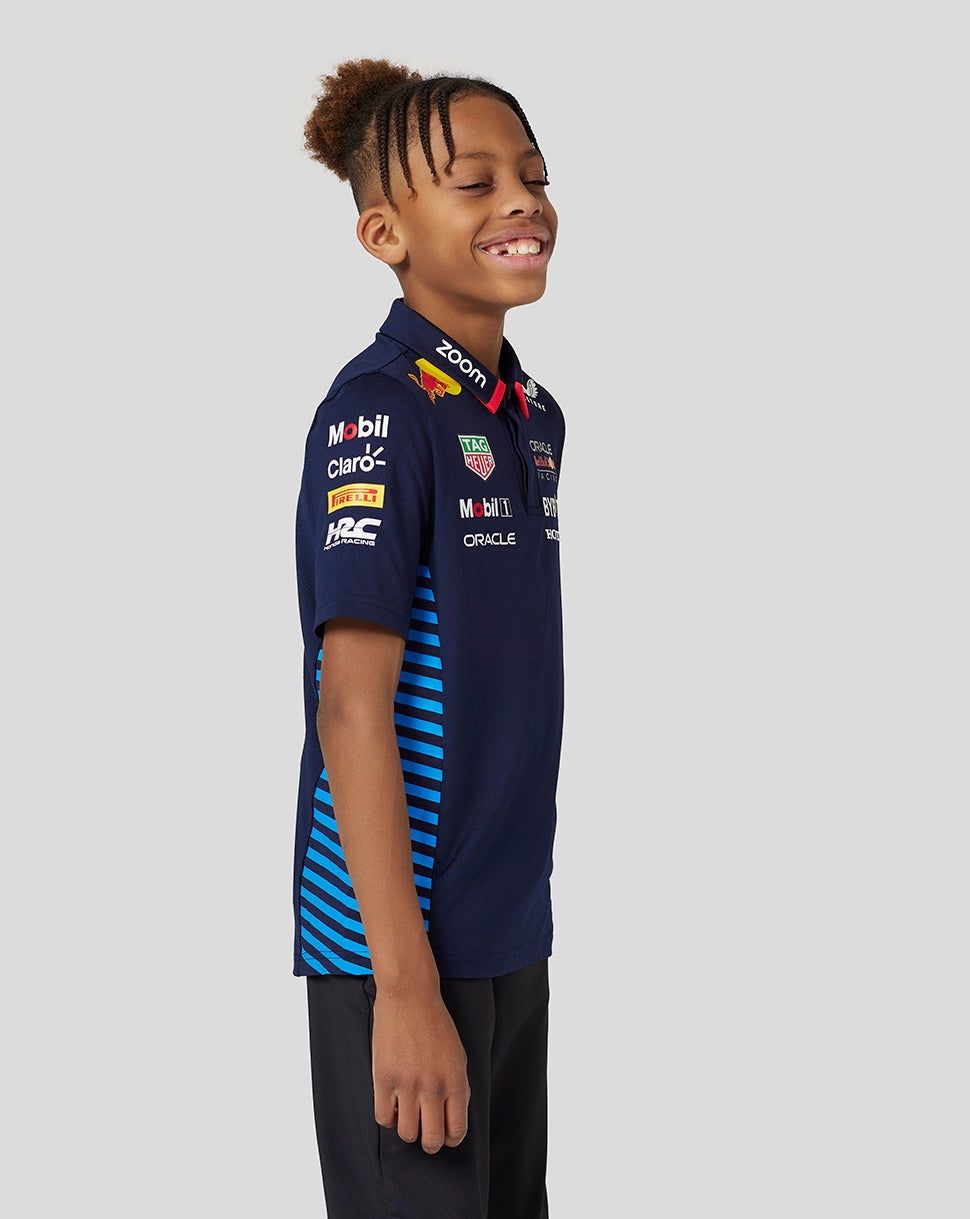 Oracle Red Bull Racing Junior Official Teamline Max Verstappen Short Sleeve Polo Shirt - Night Sky - Formula 1