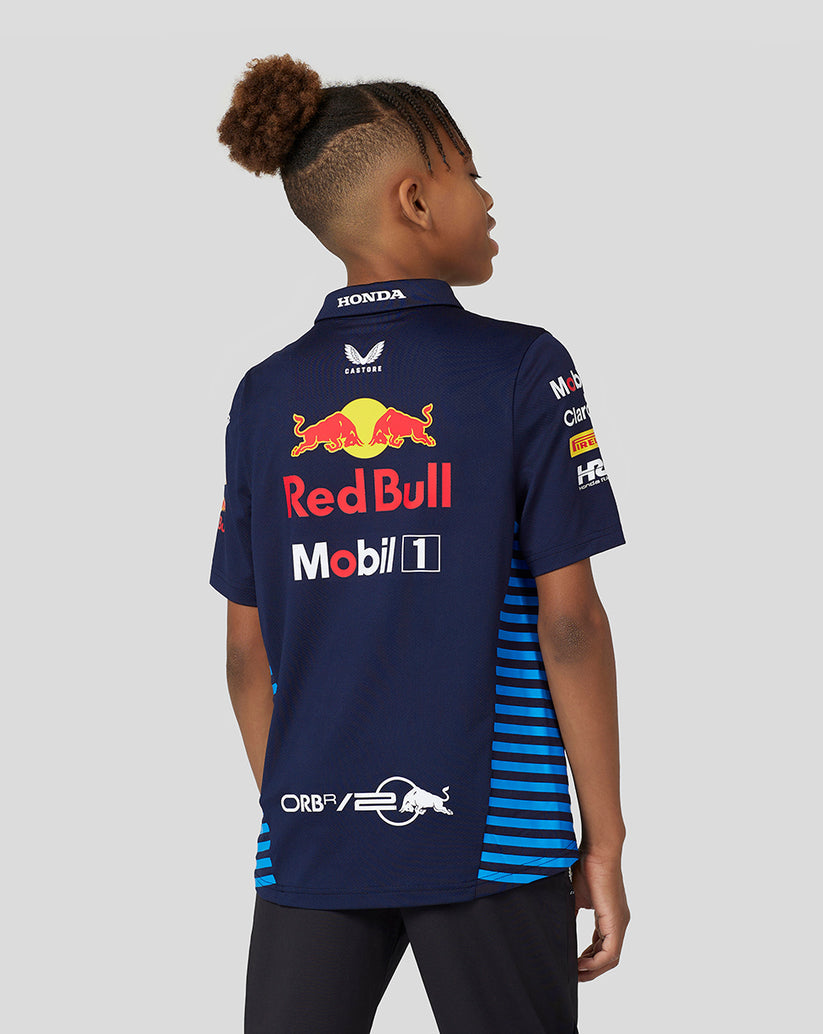 Oracle Red Bull Racing Junior Official Teamline Max Verstappen Short Sleeve Polo Shirt - Night Sky - Formula 1