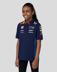 Oracle Red Bull Racing Junior Official Teamline Max Verstappen Short Sleeve Polo Shirt - Night Sky - Formula 1