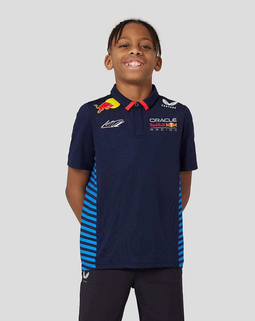 Oracle Red Bull Racing Junior Official Teamline Max Verstappen Short Sleeve Polo Shirt - Red Bull Racing - Night Sky