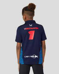 Oracle Red Bull Racing Junior Official Teamline Max Verstappen Short Sleeve Polo Shirt - Red Bull Racing - Night Sky