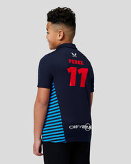 Oracle Red Bull Racing Junior Official Teamline Short Sleeve Polo Shirt - Checo Perez - Night Sky - Formula 1
