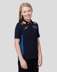 Oracle Red Bull Racing Junior Official Teamline Short Sleeve Polo Shirt - Checo Perez - Night Sky - Formula 1