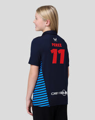 Oracle Red Bull Racing Junior Official Teamline Short Sleeve Polo Shirt - Checo Perez - Night Sky - Formula 1