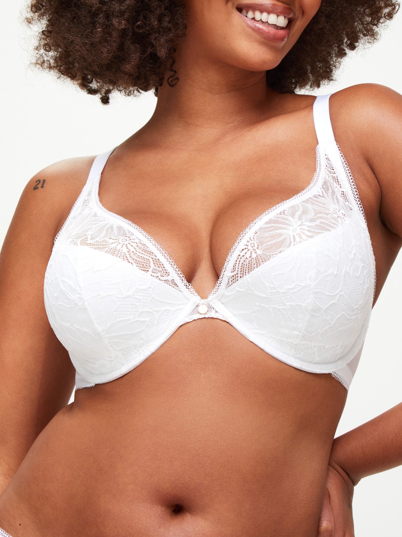Knickerbox Alice Padded Plunge Bra White