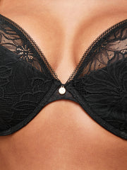 Ann Summers Alice Padded Plunge Bra Black