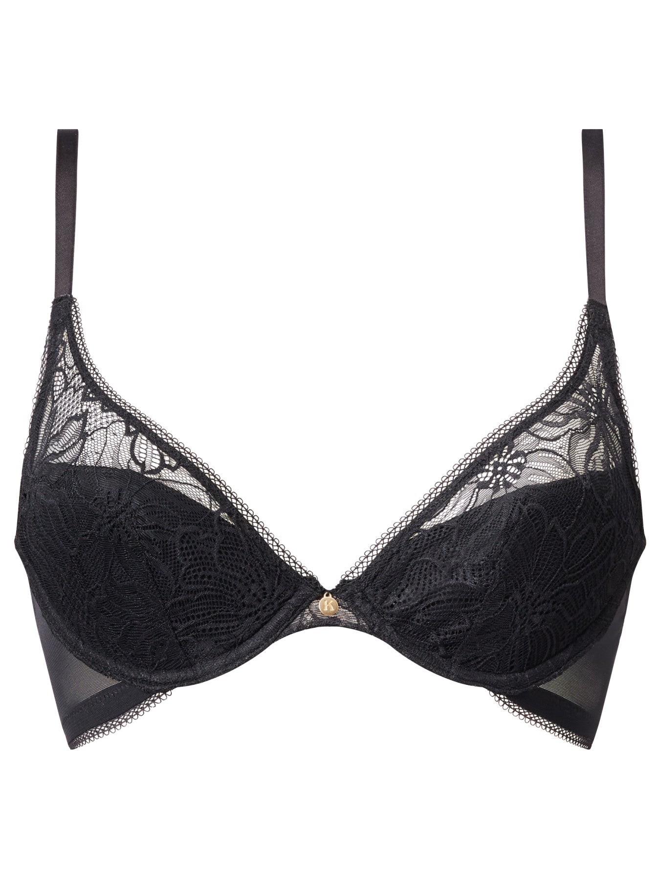 Ann Summers Alice Padded Plunge Bra Black