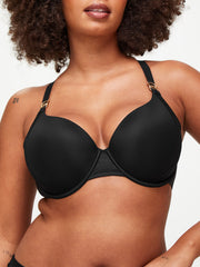 Ann Summers Charlotte Underwired Padded Plunge Bra Black