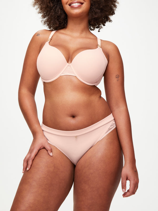Knickerbox Charlotte Underwired Padded Plunge Bra Light Pink