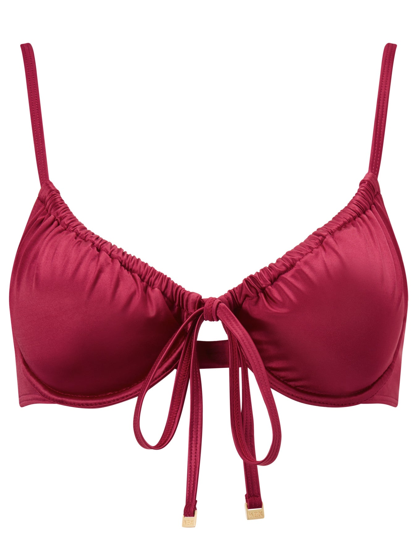 Ann Summers KBX Swim Shimmer Wired Bikini Top Red