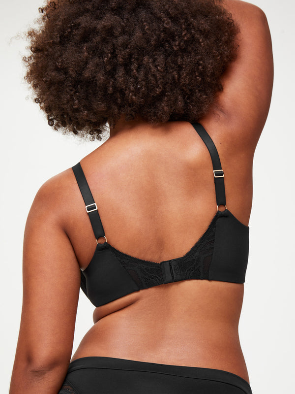 Knickerbox Charlotte Underwired Padded Plunge Bra Black