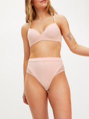 Ann Summers Charlotte High-Waisted Thong Light Pink