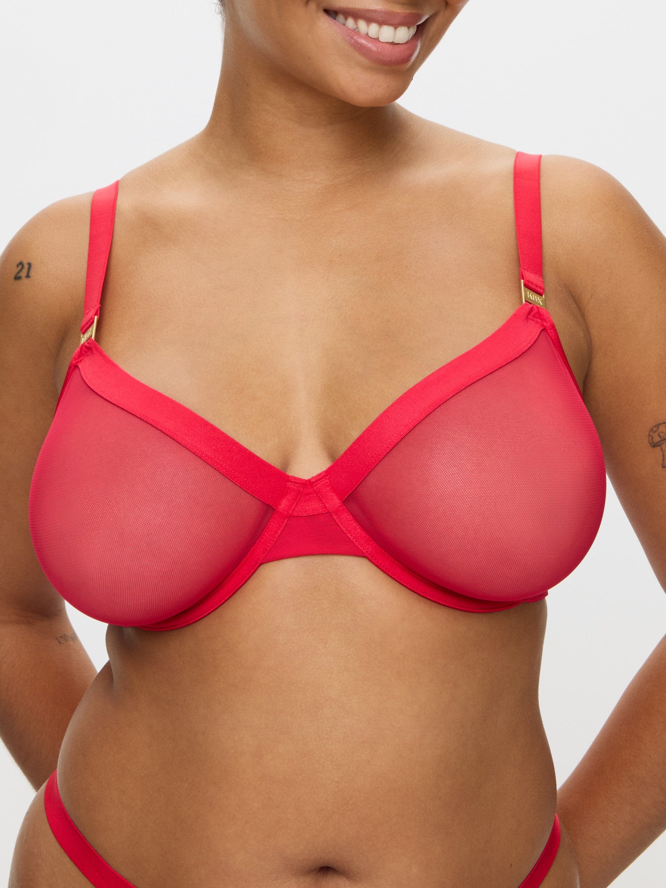 Ann Summers Zadie Non-Pad Plunge Bra Red