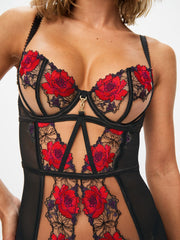 Ann Summers Caged Rose Non Pad Cami Suspender