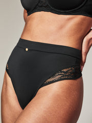 Ann Summers Charlotte High-Waisted Thong Black