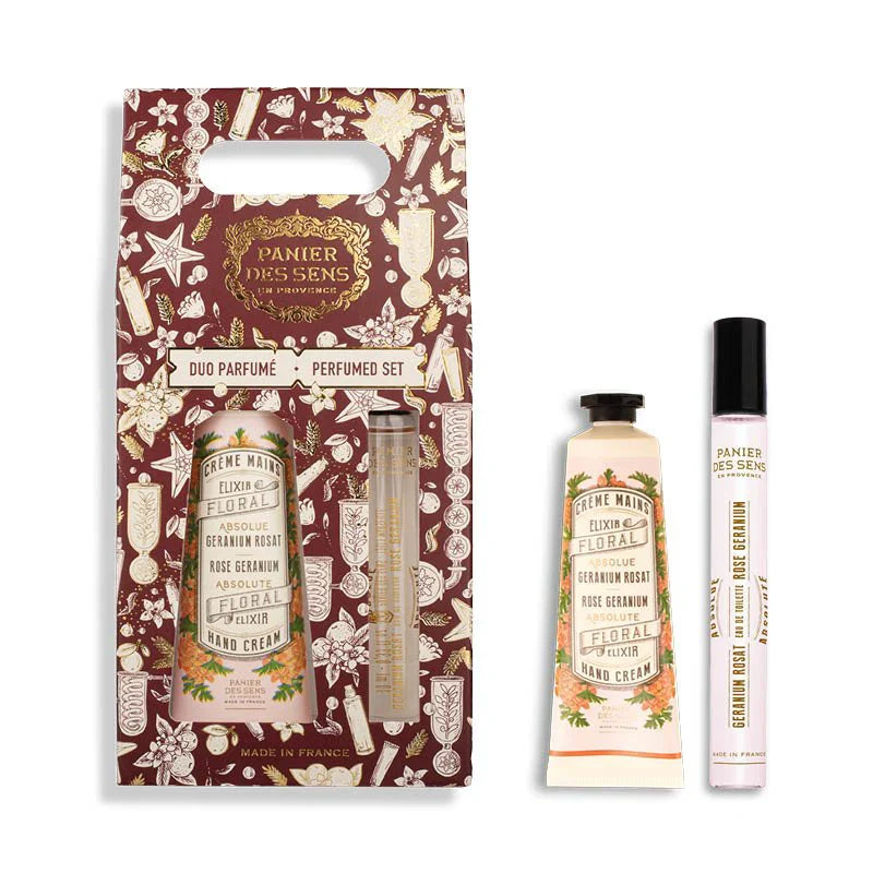 XMAS DUO HAND CREAM + EDT GERANIUM  30ML + 10ML
