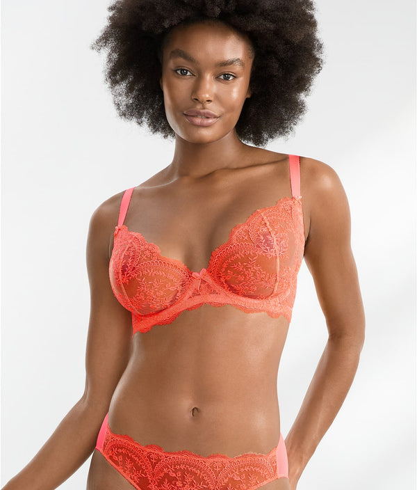 Dita Von Teese Embroidered Lace Balconette Bra