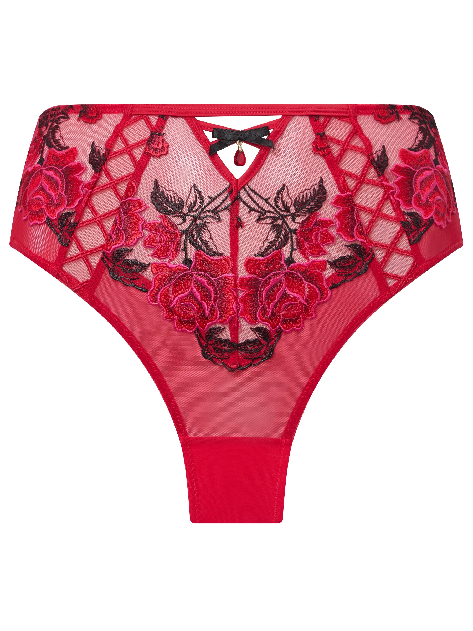 Ann Summers Roses Are Red سروال داخلي برازيلي بخصر مرتفع