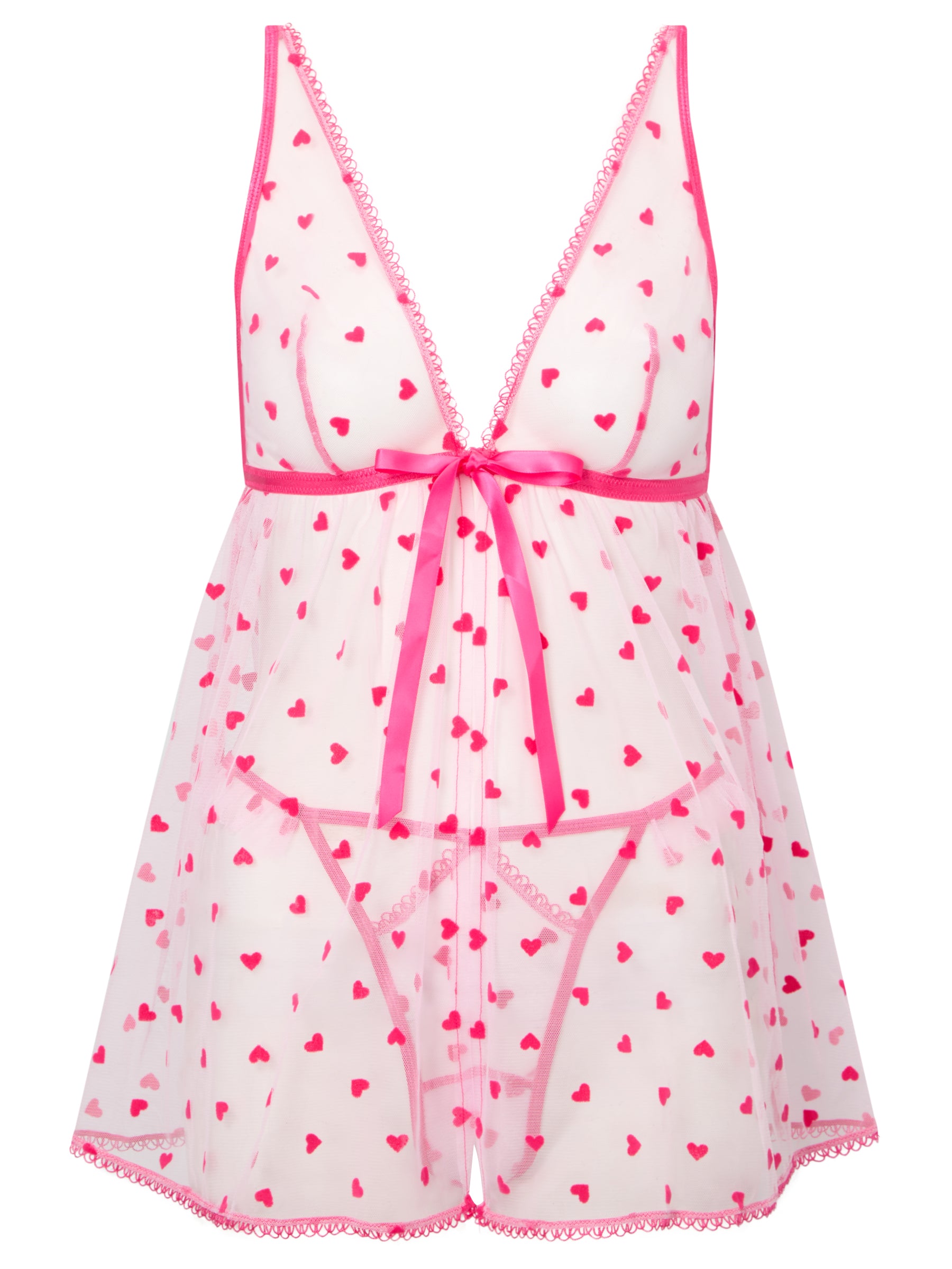 Ann Summers Queen of Hearts Crotchless Babydoll Set