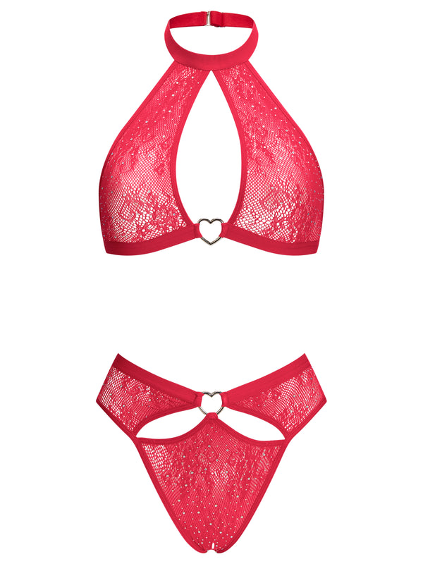 Ann Summers Heartthrob Crotchless Set