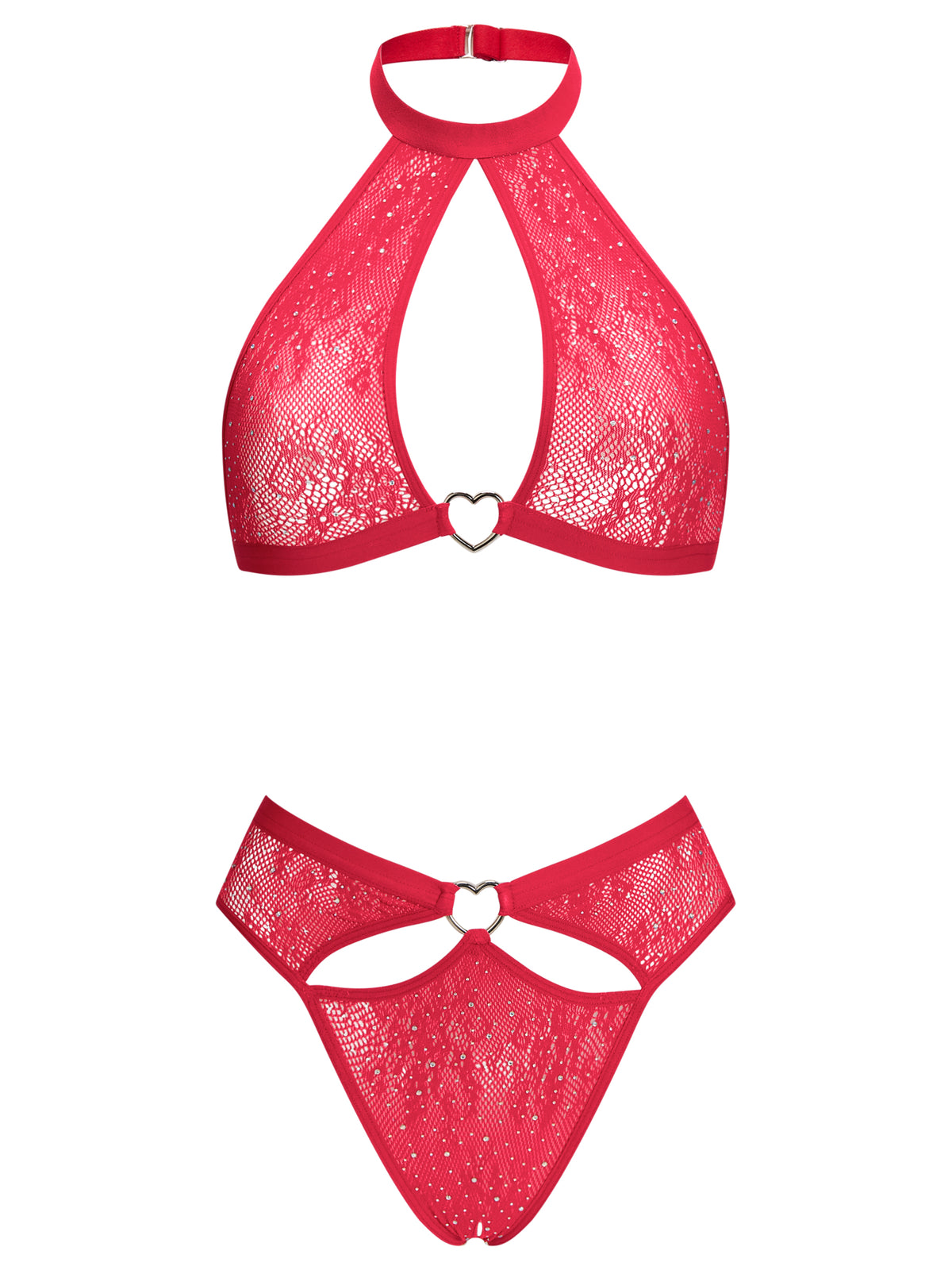 Ann Summers Heartthrob Crotchless Set