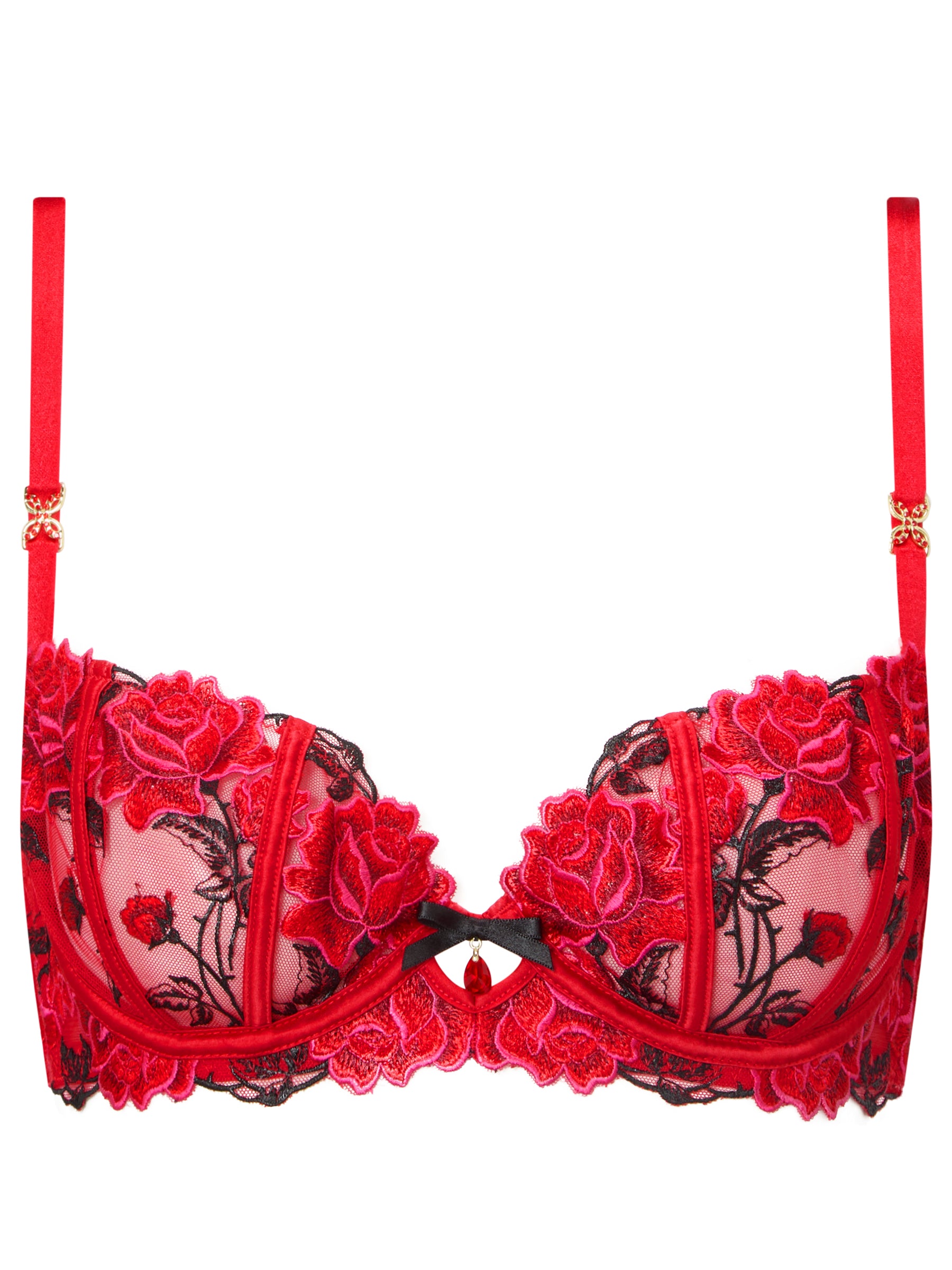 حمالة صدر Ann Summers Roses Are Red Balcony غير مبطنة