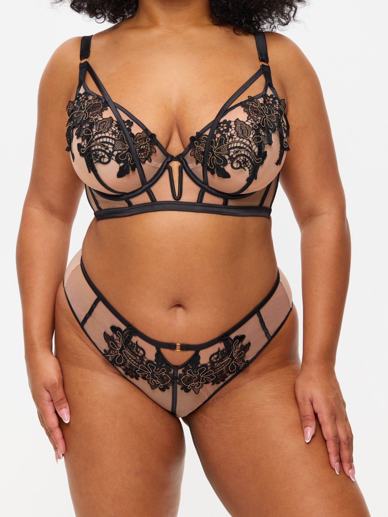 Ann Summers Enticement بلا حشوة بلون أسود بقصّة منخفضة