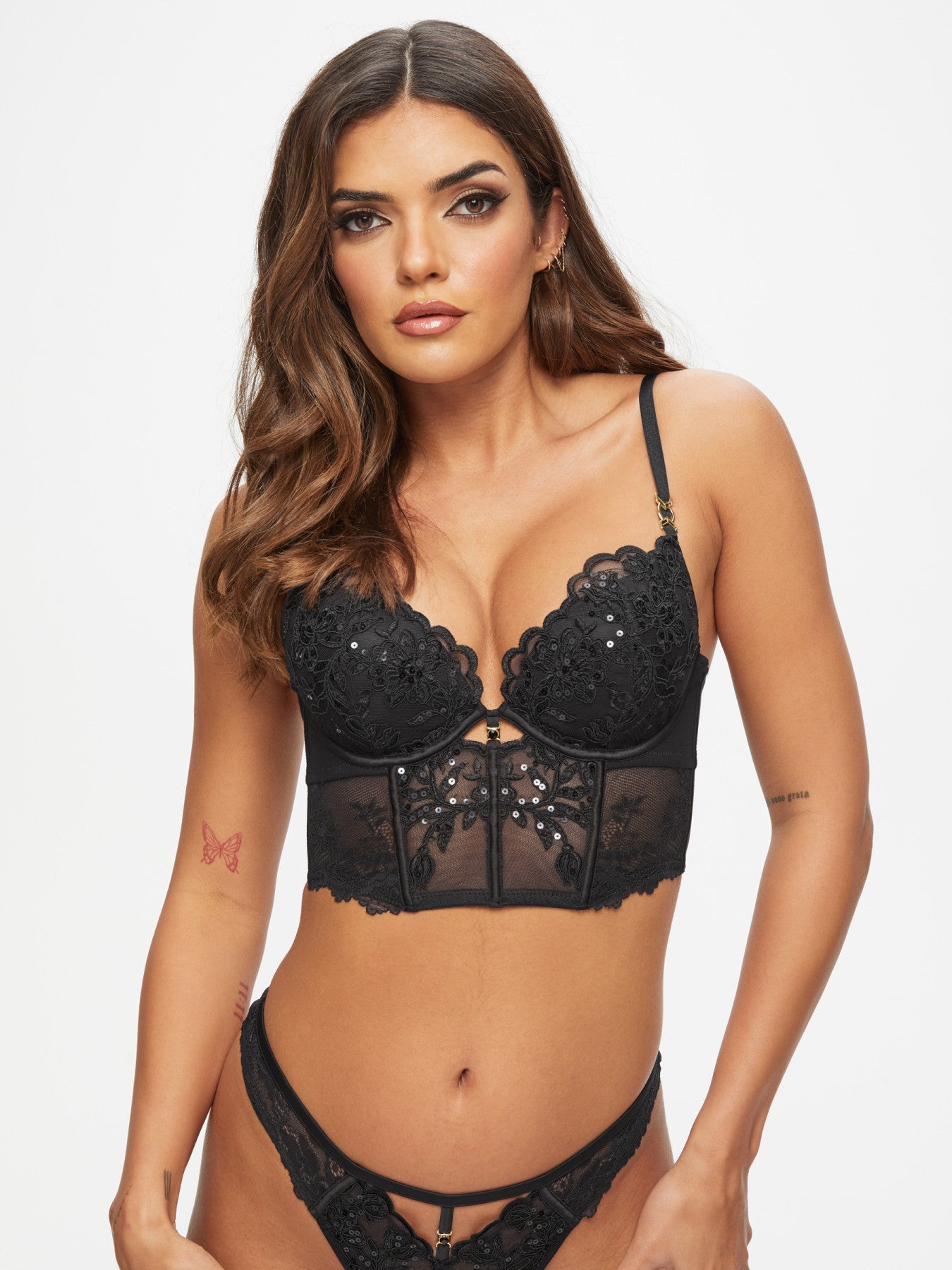 Ann Summers Icon Padded Corset Bustier Black