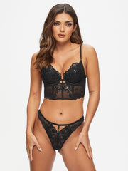 Ann Summers Icon Padded Corset Bustier Black